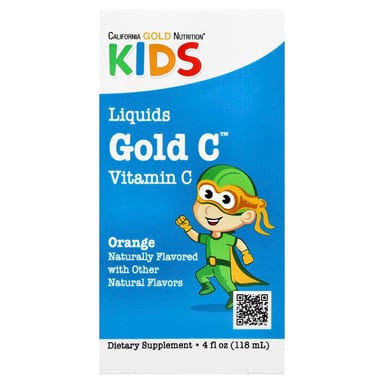 Витамин C California Gold Nutrition Gold C™ Liquid, вкус Orange, 118 мл, жидкая форма