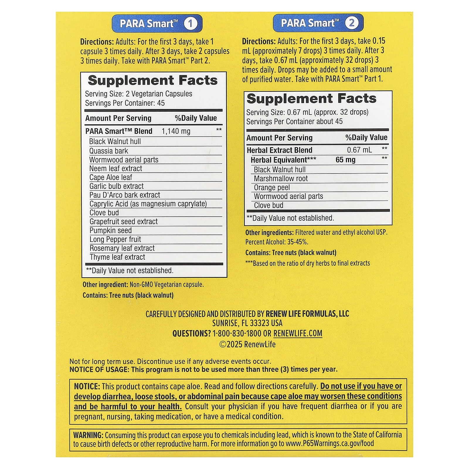 Комплекс Renew Life ParaSmart™ Cleansing 15-Day Program 2-Part — фото 3