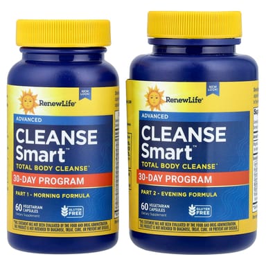 Комплекс Cleanse Smart Renew Life™ Total Body Cleanse, 2 бутылочки, 60 растительных капсул