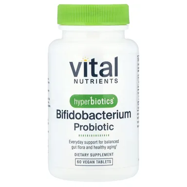 Фото товара: Бифидобактерии Vital Nutrients Hyperbiotics® Probiotic 60 Vegan Tablets, таблетки