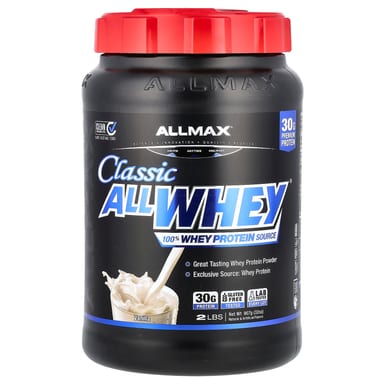 Сывороточный протеин ALLMAX CLASSIC ALLWHEY® 100% Source, вкус Vanilla, 907 г
