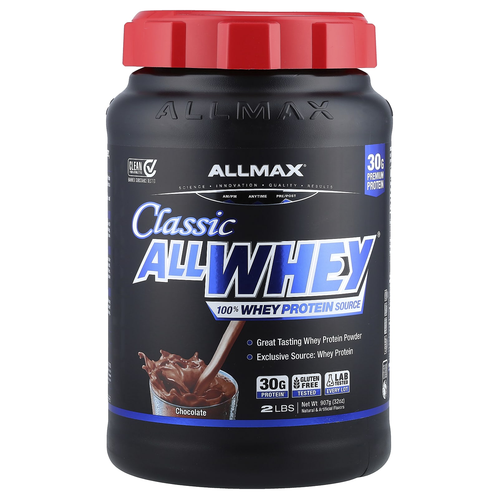 Сывороточный протеин ALLMAX CLASSIC ALLWHEY® 100% Source, вкус Chocolate, 907 г