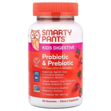 Пребиотик SmartyPants Digestive & Probiotic Gummies Strawberry, 60 жевательных пастилок