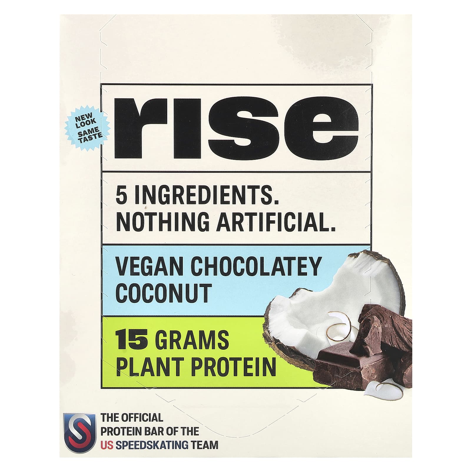 Протеиновый батончик Rise Bar Vegan Chocolatey Coconut, 60 г, 12 шт. — фото 2