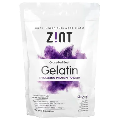 Фото товара: Протеиновый порошок Zint Gelatin Thickening Grass-Fed Beef, 454 г