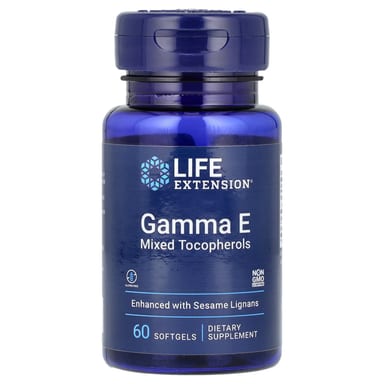 Смешанные токоферолы (витамин E) Life Extension Gamma E, 60 мягких капсул