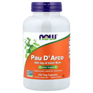 Пау д'арко NOW Foods, 500 мг, 250 растительных капсул