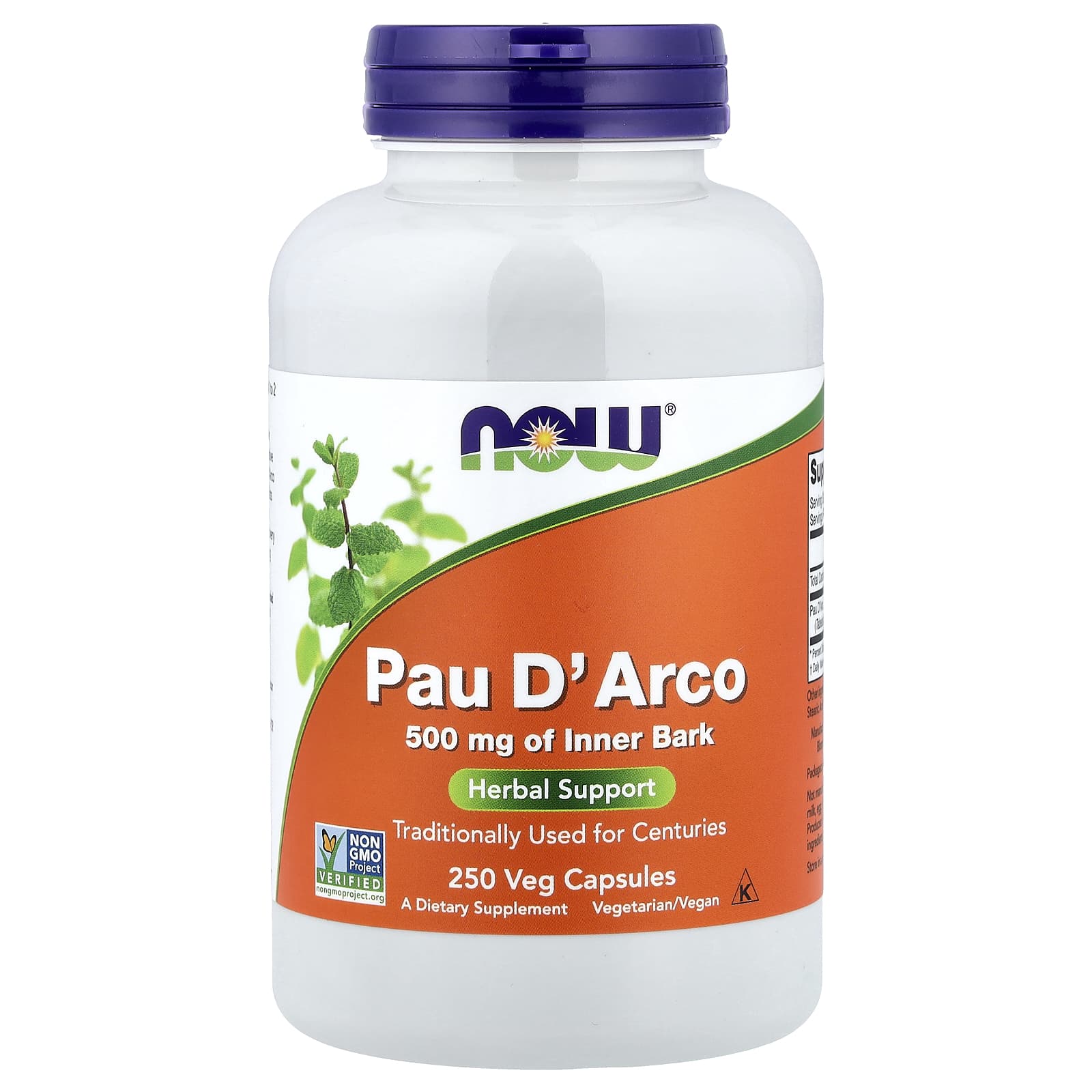 Пау д'арко NOW Foods, 500 мг, 250 растительных капсул