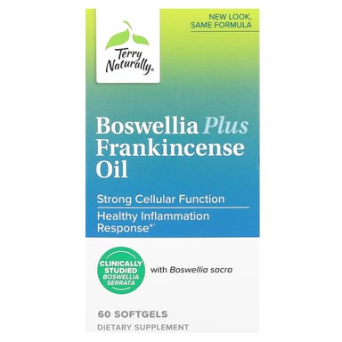 Босвеллия Terry Naturally Plus Frankincense Oil, 60 мягких капсул