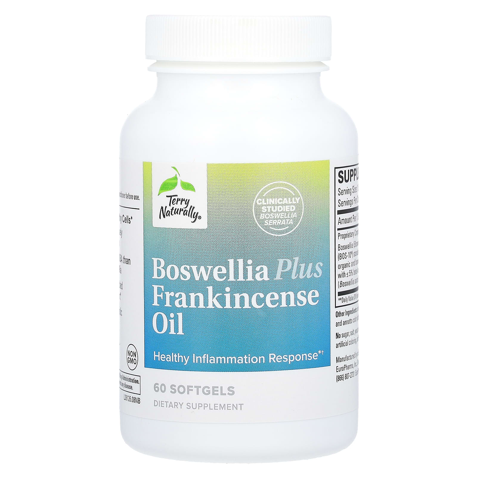 Босвеллия Terry Naturally Plus Frankincense Oil, 60 мягких капсул — фото 3