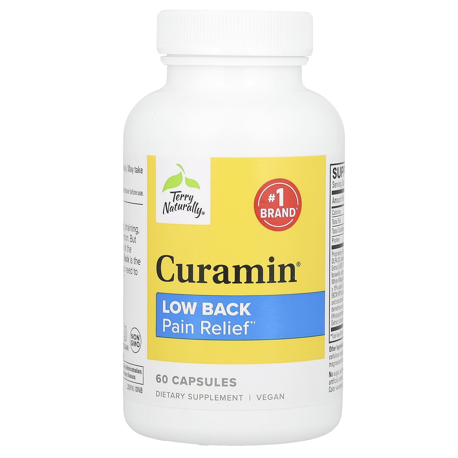 Куркуминоидный комплекс Curamin Terry Naturally Low Back Pain Relief, 60 капсул