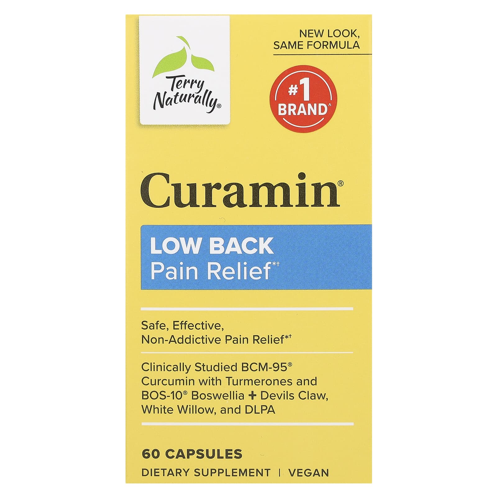 Куркуминоидный комплекс Curamin Terry Naturally Low Back Pain Relief, 60 капсул — фото 2