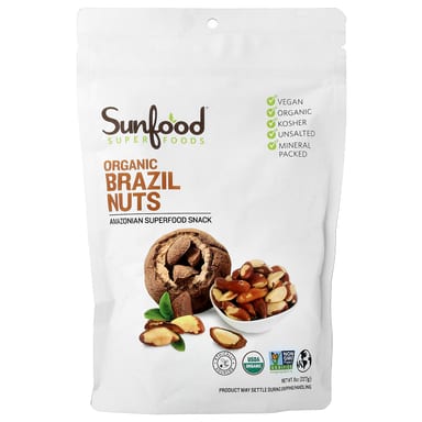 Бразильские орехи Sunfood, 227 г