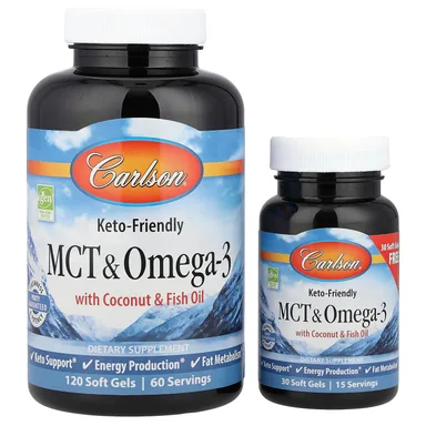 Фото товара: Омега-3 Carlson MCT & 150 Free, мягкие капсулы