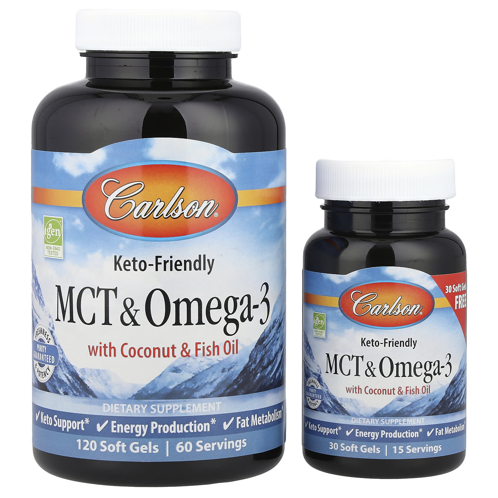 Омега-3 Carlson MCT & 150 Free, мягкие капсулы