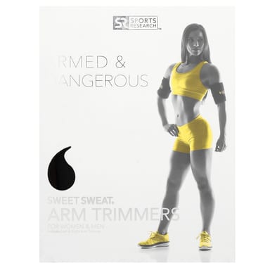 Триммеры для рук Sports Research, средний размер, черный и желтый, 1 пара
