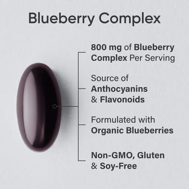 Комплекс Sports Research, вкус Blueberry Fruit Complex, 60 мягких капсул