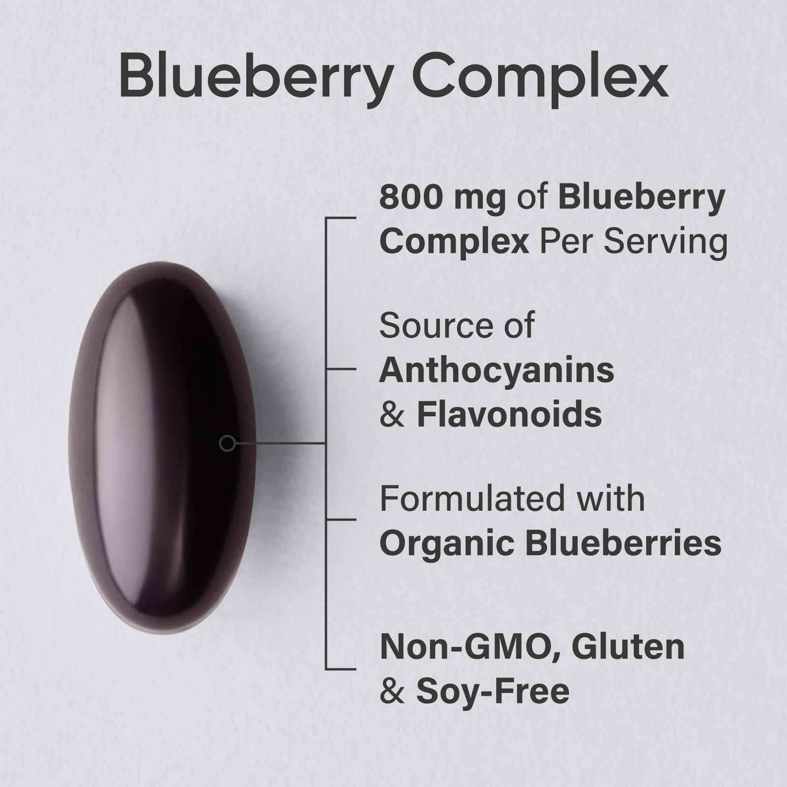 Комплекс Sports Research, вкус Blueberry Fruit Complex, 60 мягких капсул