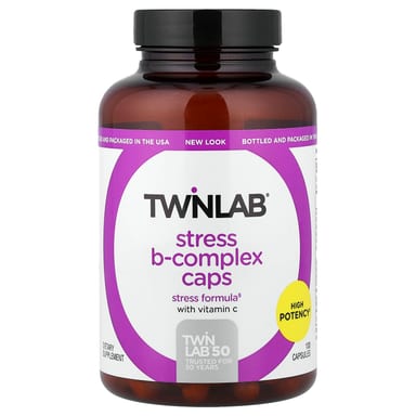 Комплекс витаминов B Twinlab Stress B-Complex Caps, 100 капсул