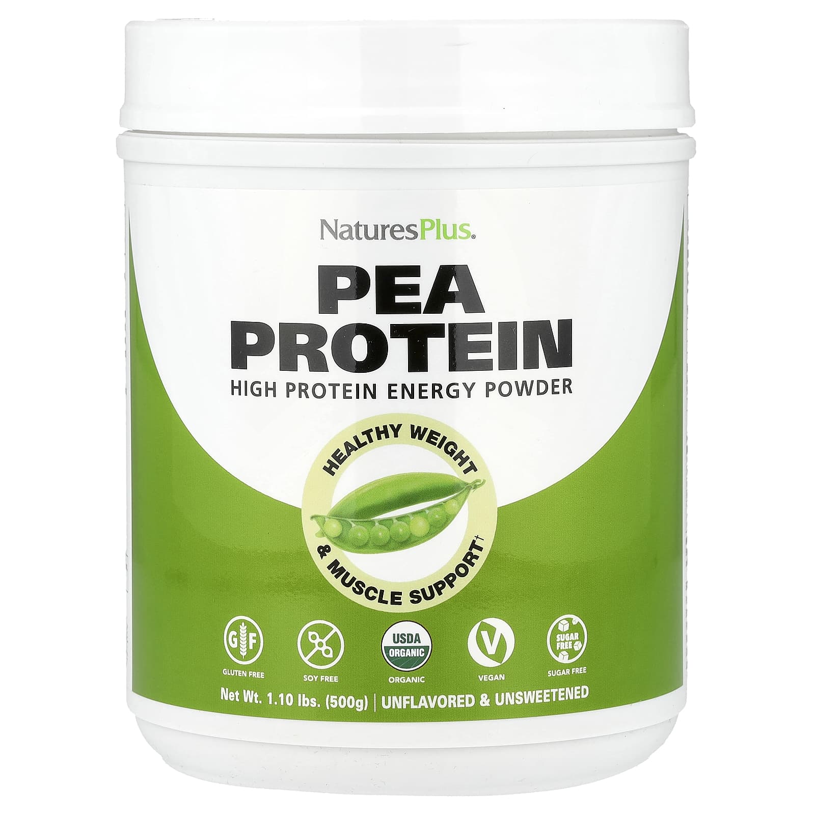 Гороховый протеин NaturesPlus, без вкуса, 500 г