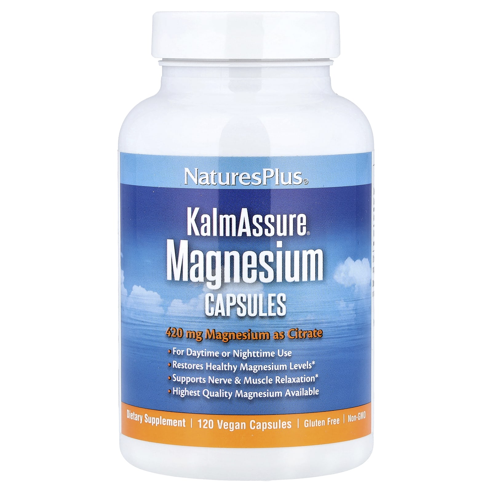 Магний NaturesPlus KalmAssure®, 105 мг, 120 растительных капсул — фото 4