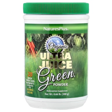 Порошок NaturesPlus Organic Ultra Juice Green®, 300 г, 0.