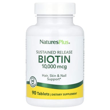 Биотин NaturesPlus, пролонгированное высвобождение, 10000 мкг, 90 таблеток
