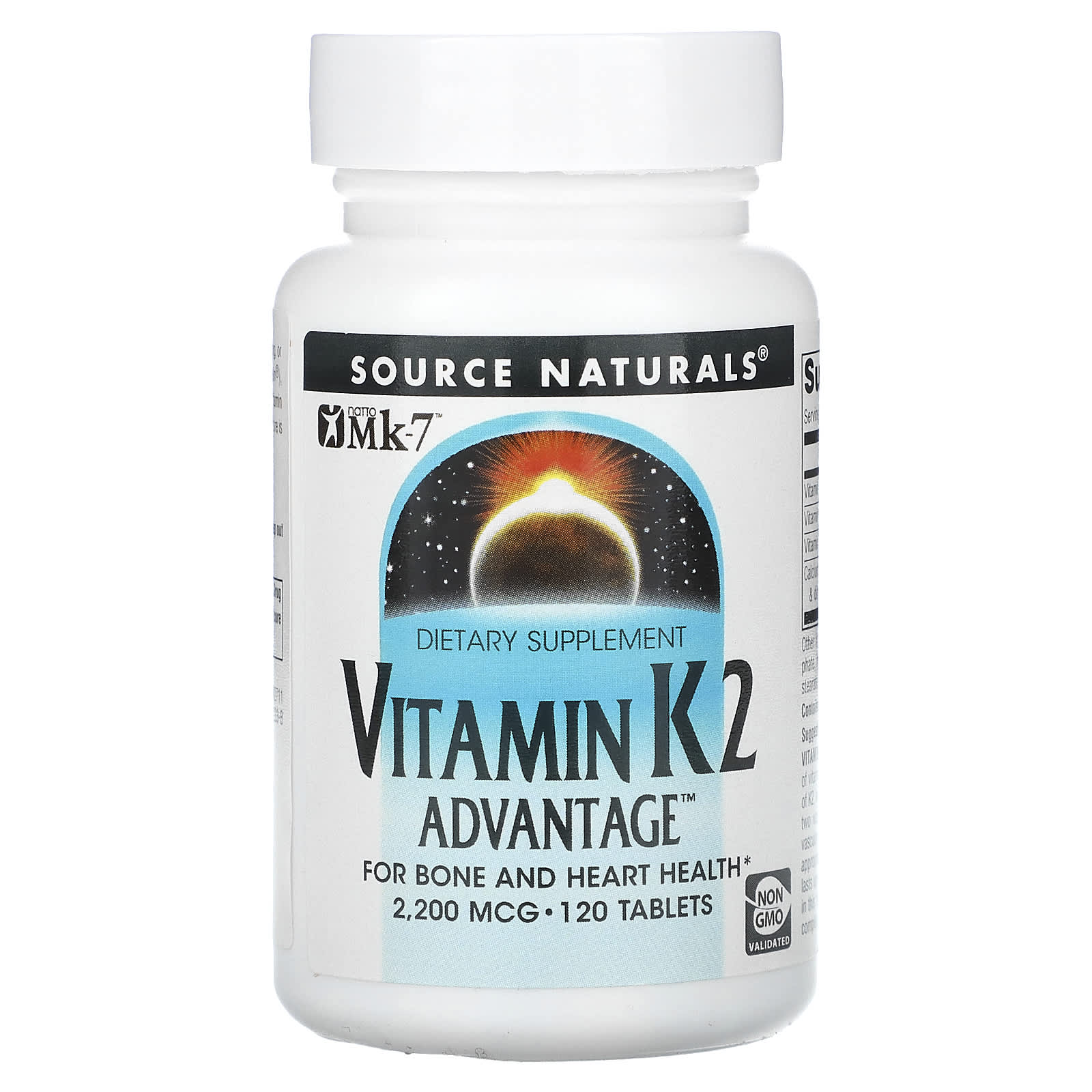Витамин K2 Source Naturals, 2200 мкг, 120 таблеток