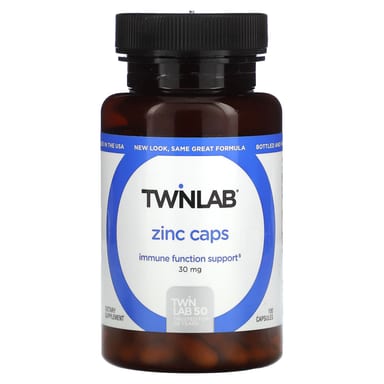 Цинк Twinlab Caps, 30 мг, 100 капсул