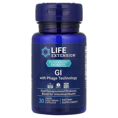 Пробиотик Life Extension Florassist® GI with Phage Technology 30 Liquid, растительные капсулы