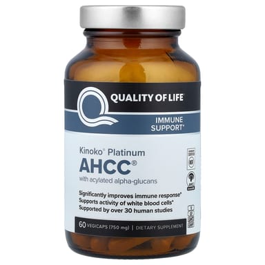 AHCC Quality of Life Kinoko® Platinum®, оттенок 60 Vegicaps