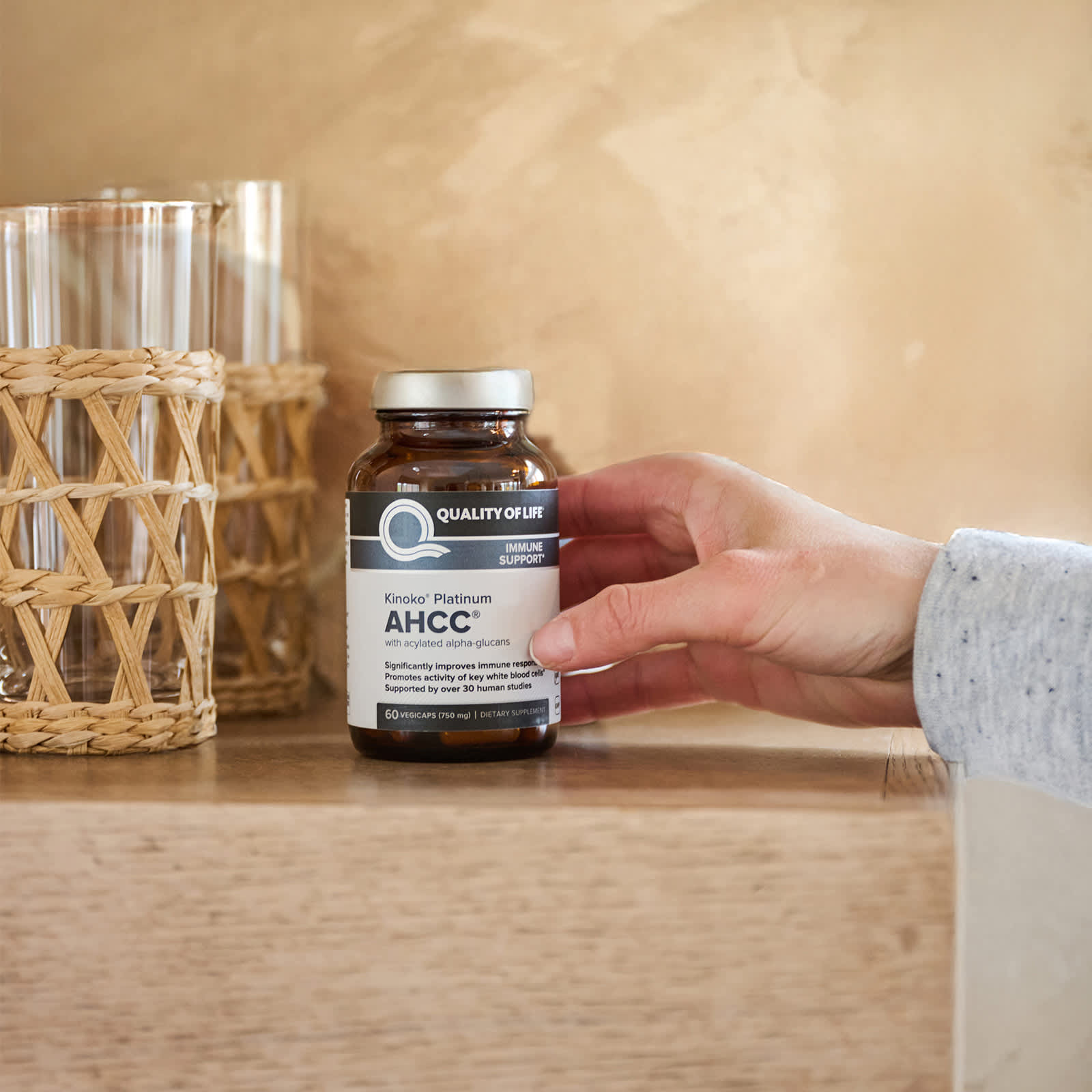 AHCC Quality of Life Kinoko® Platinum®, оттенок 60 Vegicaps — фото 5