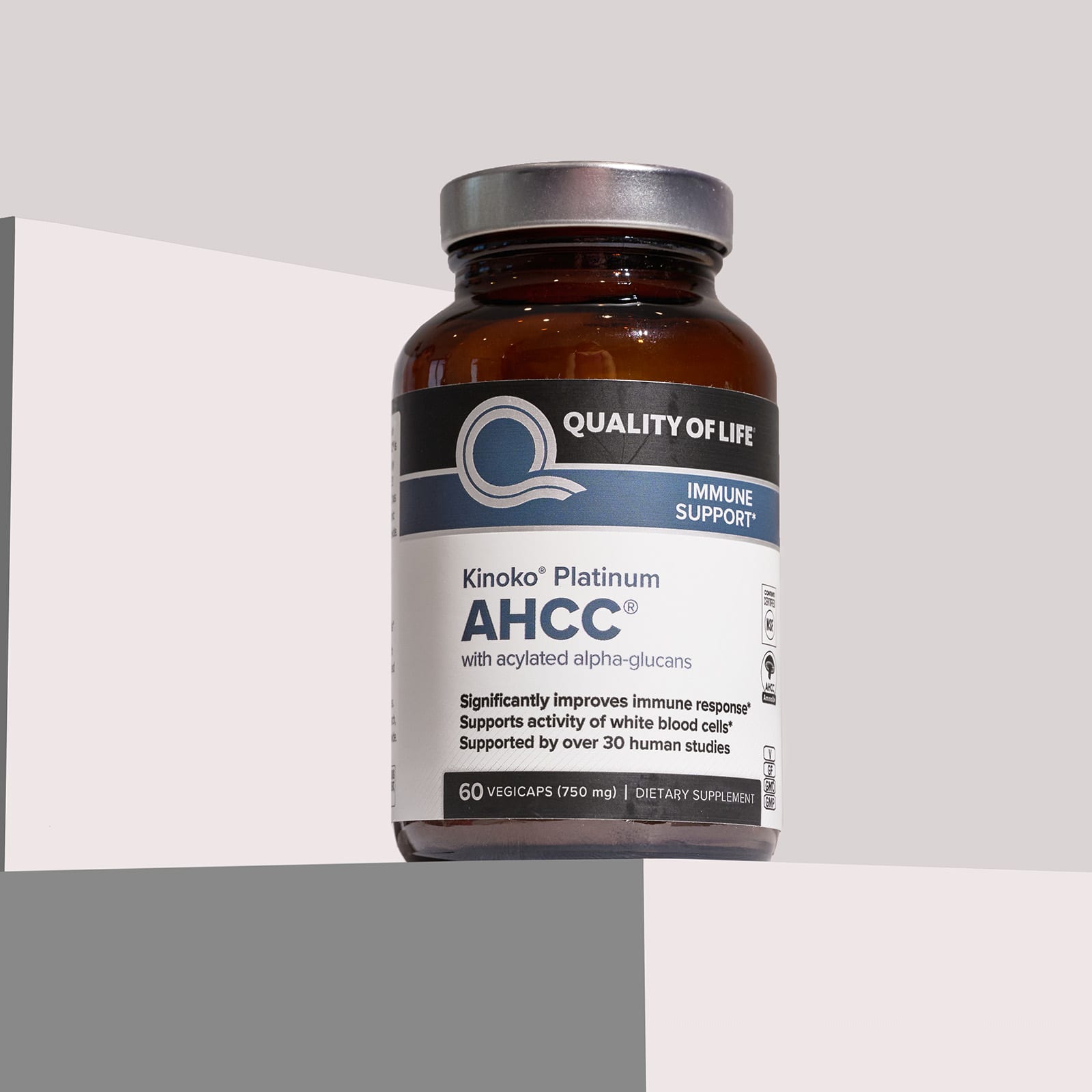 AHCC Quality of Life Kinoko® Platinum®, оттенок 60 Vegicaps — фото 6