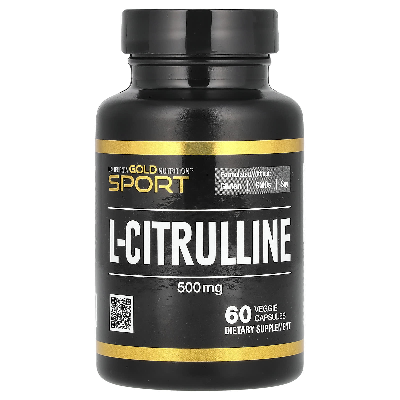 L-цитруллин California Gold Nutrition Sport L-Citrulline Kyowa Hakko, 500 мг, 60 растительных капсул — фото 2