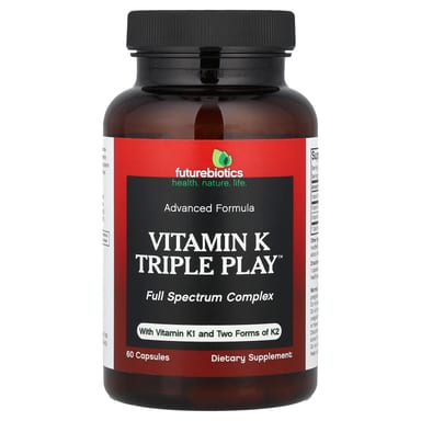 Витамин K Futurebiotics Triple Play™, 60 капсул