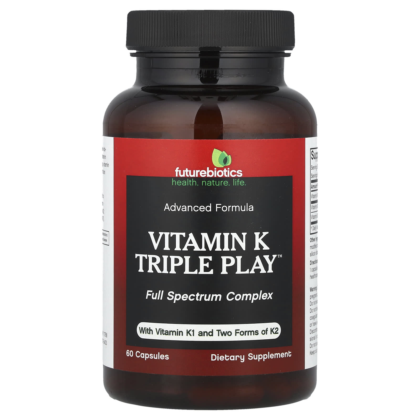 Витамин K Futurebiotics Triple Play™, 60 капсул