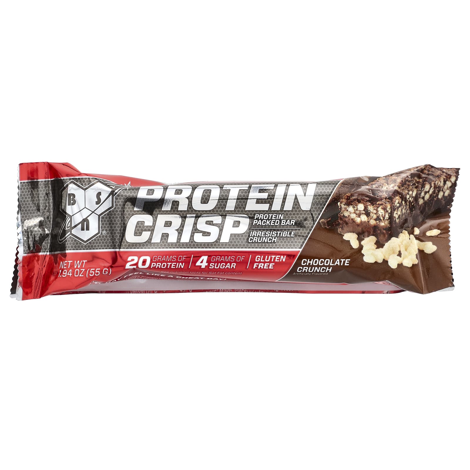 Шоколад BSN Protein Crisp, вкус Chocolate Crunch, 55 г, 12 шт., батончик — фото 3
