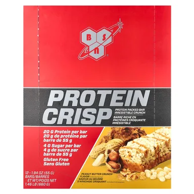 Фото товара: Арахисовая паста BSN Protein Crisp Crunch, 55 г, 12 шт., батончик