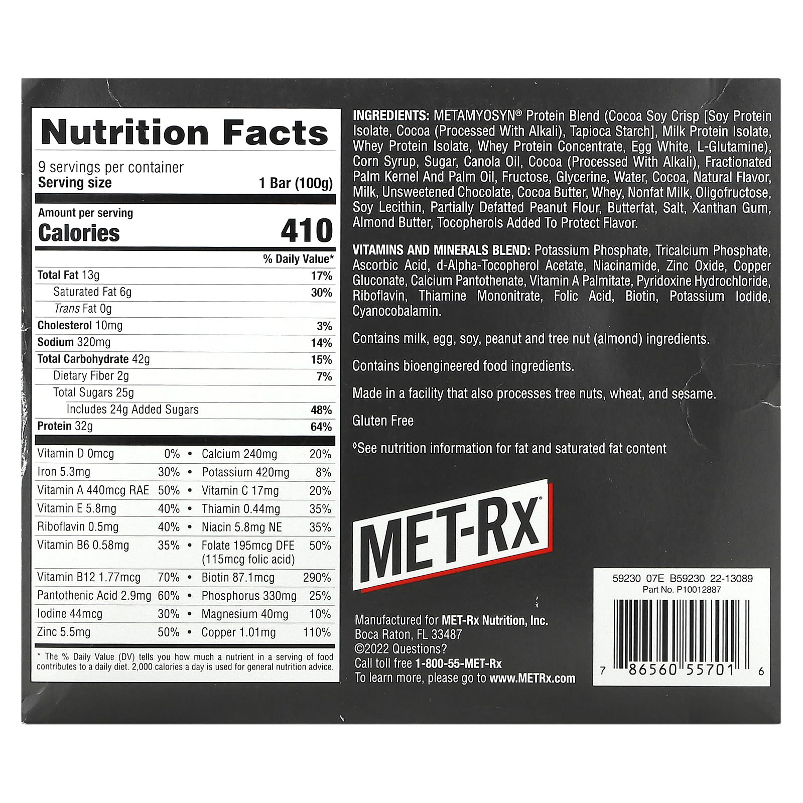 Батончик MET-Rx Big 100 Meal Replacement Super Cookie Crunch, 100 г, 9 шт. — фото 2