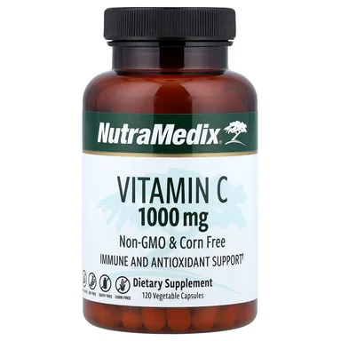 Фото товара: Витамин C NutraMedix, 1000 мг, 120 растительных капсул