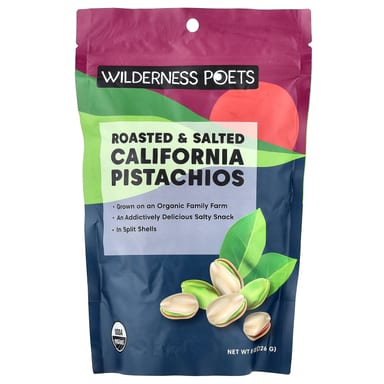 Фисташки Wilderness Poets, жареные и соленые, 226 г (8 oz)