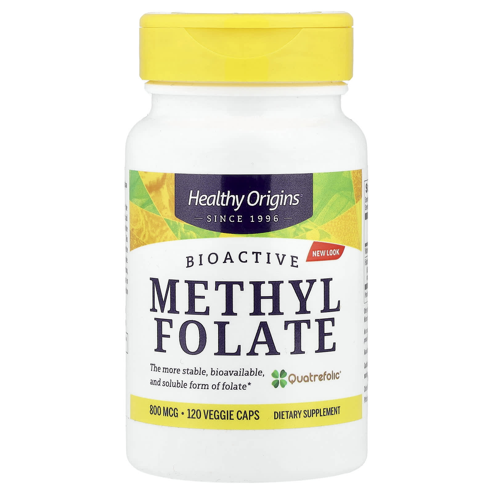Фолат Healthy Origins Methyl, 120 растительных капсул