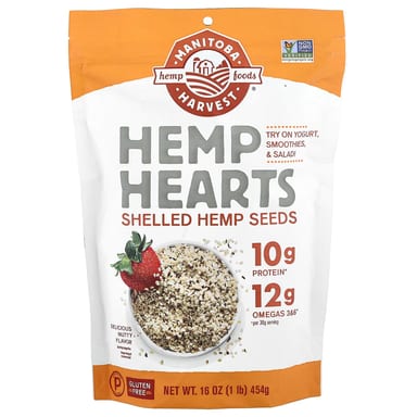 Семена конопли Manitoba Harvest Hemp Hearts Shelled Delicious Nutty Flavor, 454 г