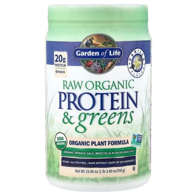 Протеин с зеленью Garden of Life Raw Organic, вкус Vanilla, 550 г
