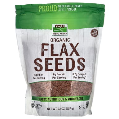 Семена льна NOW Foods Real Food, 907 г