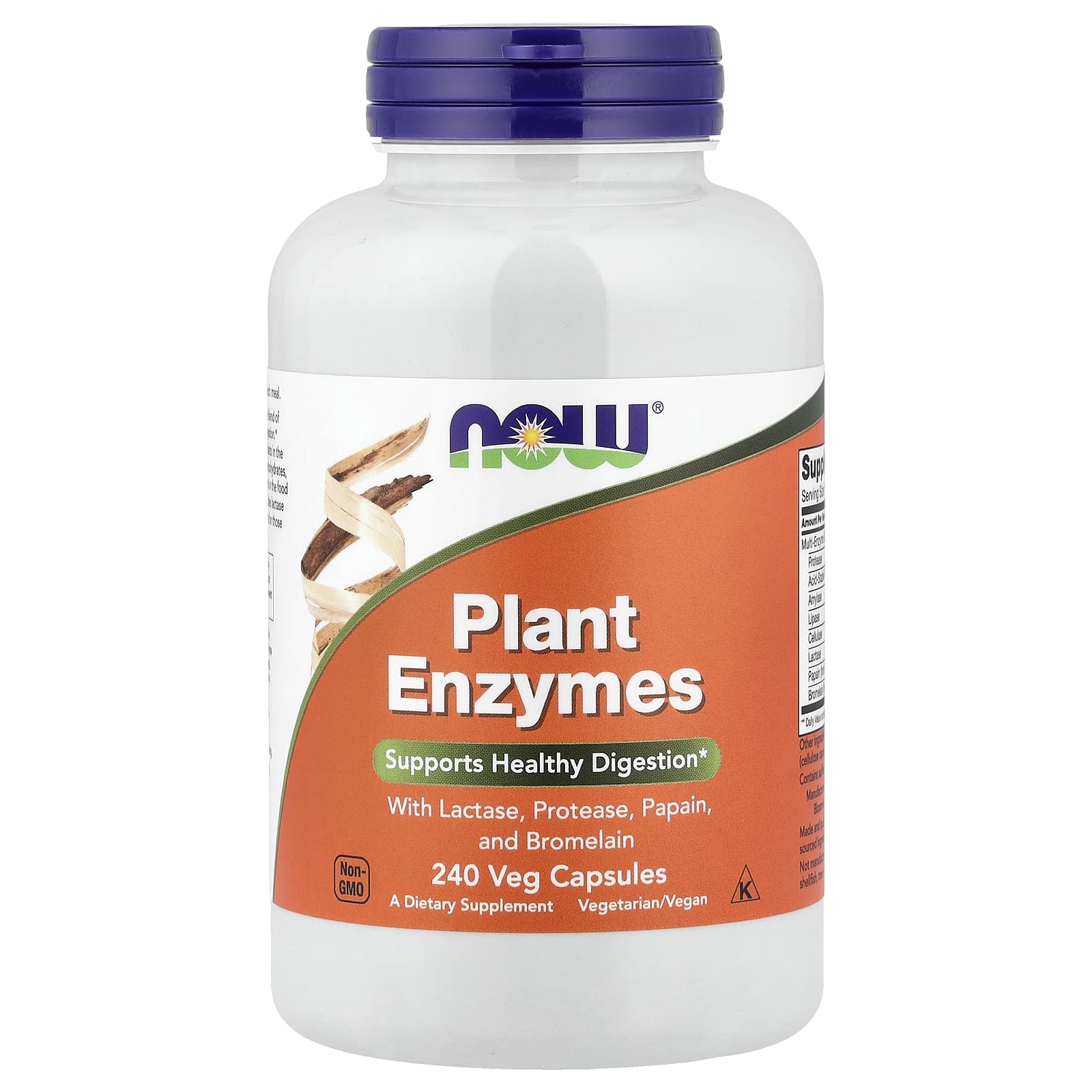 Ферменты NOW Foods Plant, 240 растительных капсул
