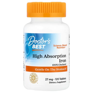 Железо Doctor's Best High Absorption, 27 мг, 120 таблеток