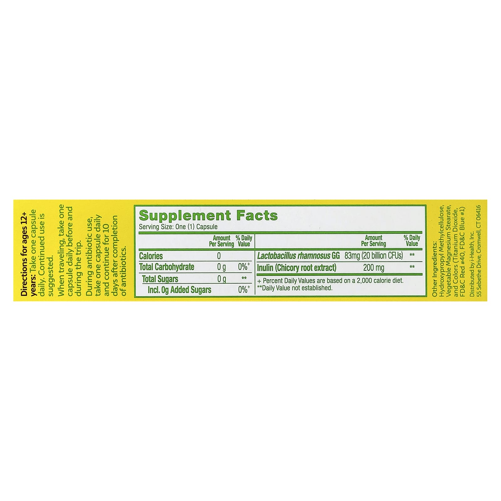 Пробиотик Culturelle Ultimate Strength Probiotic 20 Once Daily, растительные капсулы — фото 2