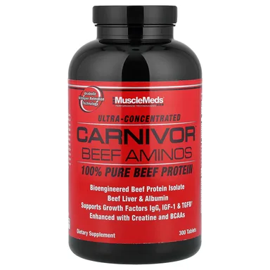 Фото товара: Протеин MuscleMeds Carnivor Beef Aminos 100% Pure Beef, 300 таблеток