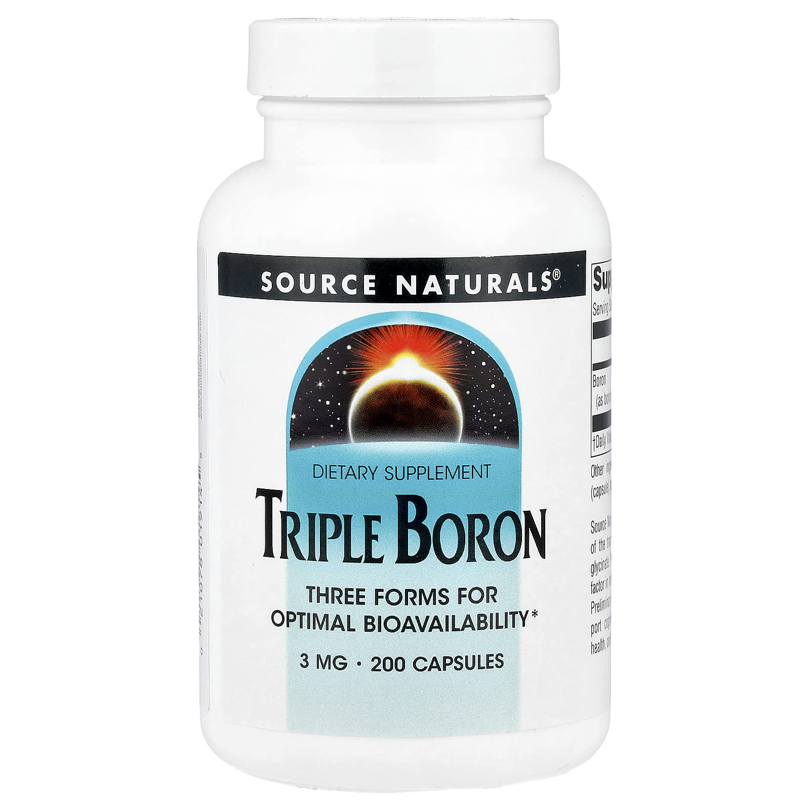 Бор Source Naturals Triple, 3 мг, 200 капсул